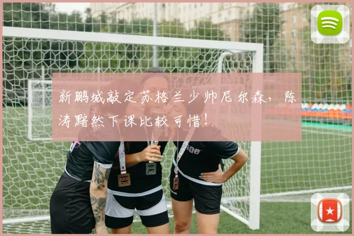 新鹏城敲定苏格兰少帅尼尔森，陈涛黯然下课比较可惜！